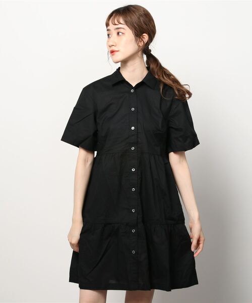 GAP(ギャップ)の「ティアード ミニ シャツワンピース(ワンピース・レディース・ホワイト/ホワイト×ブルー/ブラック/ベージュ・S/M/L/XS/XXS)」の13枚目の写真