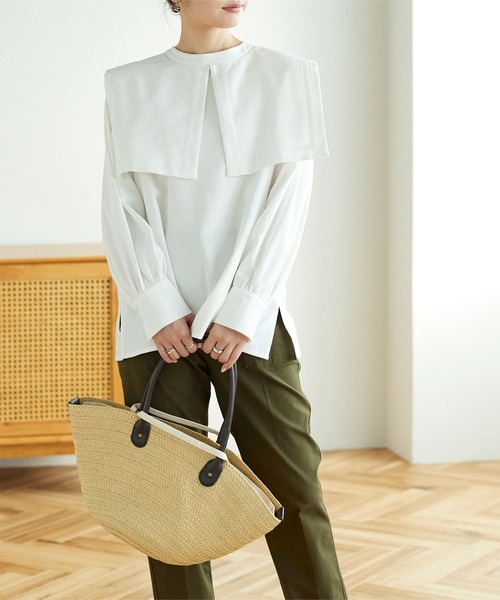 titivate（ティティベイト）の「バスケットトートカゴバッグ（かごバッグ・レディース・ブラウン/ナチュラル・FREE）」の9枚目の写真