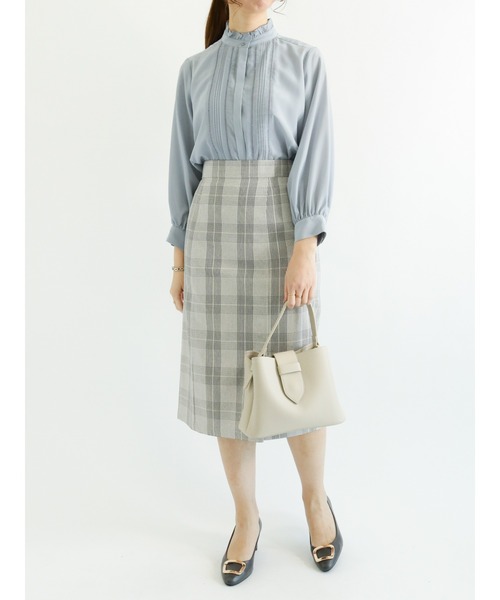 Te chichi(テチチ)の「スタンドフリルピンタックレースブラウス(シャツ/ブラウス・レディース・ブラック/オフホワイト/イエロー/ブルー・フリ-)」の16枚目の写真