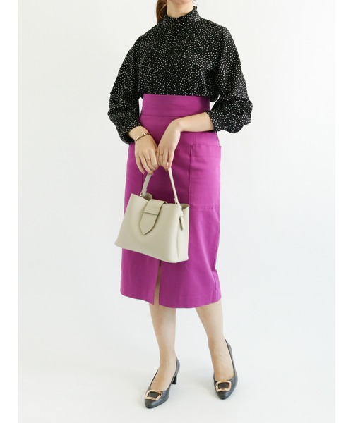 Te chichi(テチチ)の「スタンドフリルピンタックレースブラウス(シャツ/ブラウス・レディース・ブラック/オフホワイト/イエロー/ブルー・フリ-)」の18枚目の写真