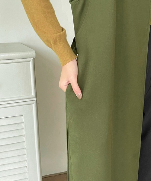 epa エパ　リバーシブルロングベスト　カーキ epa エパ リバーシブルロングベスト カーキ