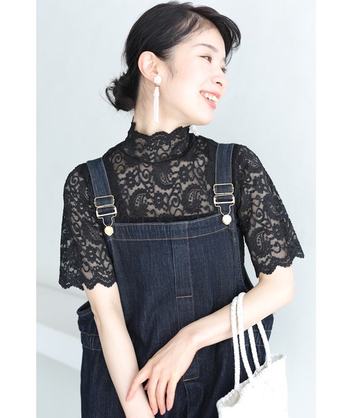 cawaii(カワイイ)の「Tシャツ卒業宣言 ペイズリーレースインナー(Tシャツ/カットソー・レディース・ホワイト/ブラック・M/3L/L)」の6枚目の写真