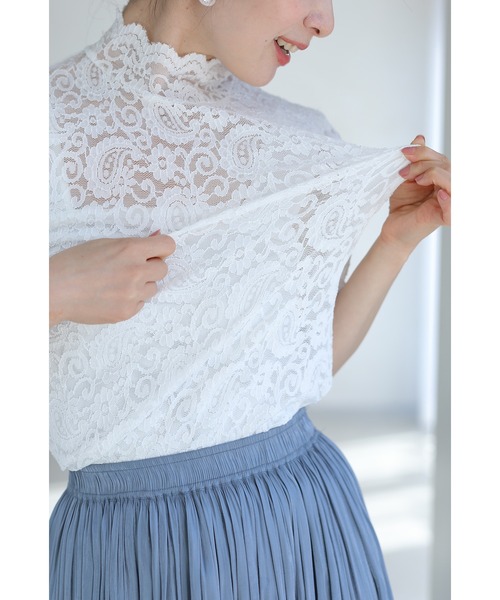 cawaii(カワイイ)の「Tシャツ卒業宣言 ペイズリーレースインナー(Tシャツ/カットソー・レディース・ホワイト/ブラック・M/3L/L)」の15枚目の写真