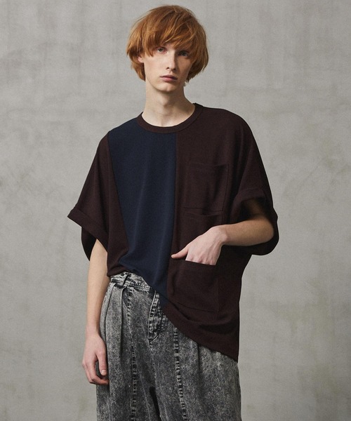 SHAREEF（シャリーフ）の「GEORGETTE JQ DOLMAN S/S T（Tシャツ/カットソー・メンズ・ブラック/ネイビー/グリーン/チャコール/バーガンディー・1/2）」の5枚目の写真