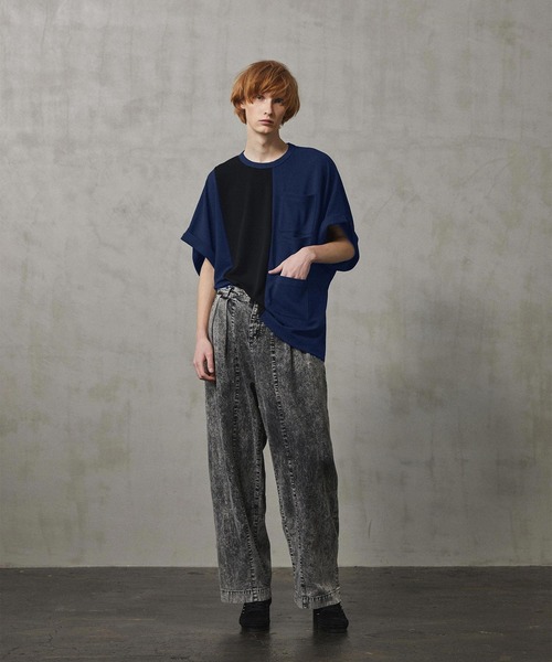 SHAREEF（シャリーフ）の「GEORGETTE JQ DOLMAN S/S T（Tシャツ/カットソー・メンズ・ブラック/ネイビー/グリーン/チャコール/バーガンディー・1/2）」の11枚目の写真