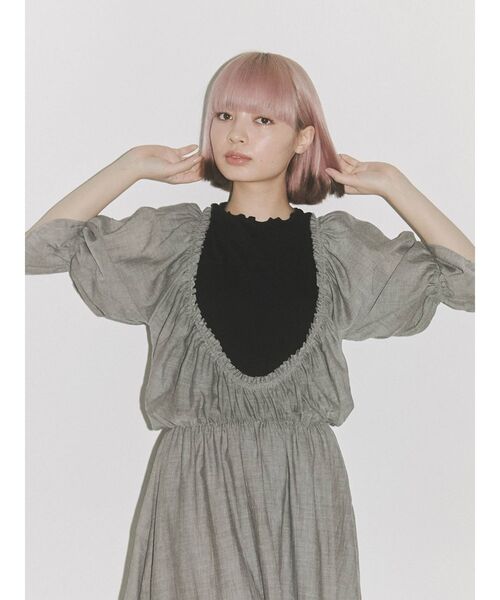 merry jenny（メリージェニー）の「メロウメロウノースリーブtops（Tシャツ/カットソー・レディース・ブラック/オフホワイト・FREE）」の11枚目の写真