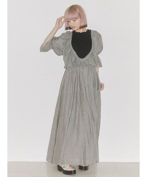 merry jenny（メリージェニー）の「メロウメロウノースリーブtops（Tシャツ/カットソー・レディース・ブラック/オフホワイト・FREE）」の14枚目の写真