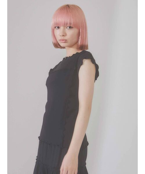 merry jenny（メリージェニー）の「メロウメロウノースリーブtops（Tシャツ/カットソー・レディース・ブラック/オフホワイト・FREE）」の17枚目の写真