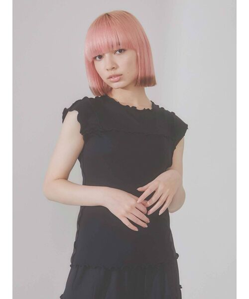 merry jenny（メリージェニー）の「メロウメロウノースリーブtops（Tシャツ/カットソー・レディース・ブラック/オフホワイト・FREE）」の10枚目の写真