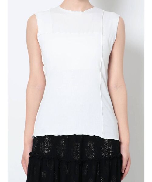 merry jenny（メリージェニー）の「メロウメロウノースリーブtops（Tシャツ/カットソー・レディース・ブラック/オフホワイト・FREE）」の20枚目の写真