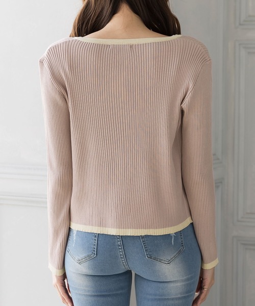 Julia Boutique(ジュリアブティック)の「2点セット・配色パイピングニットアンサンブル/22056(アンサンブル・レディース・ホワイト/ブラック/ピンク/アイボリー・ONE)」の16枚目の写真