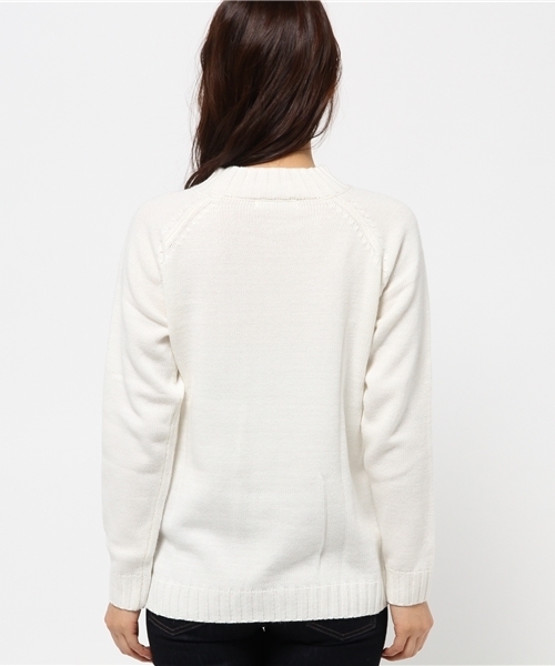 OUTLET（アウトレット）の「【CIAOPANIC TYPY】ケーブルハイネックニットプルオーバー（ニット/セーター・レディース・グレー/ネイビー/ホワイト・FREE）」の6枚目の写真