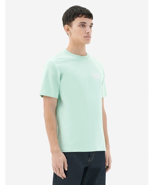 MAISON KITSUNE◆ミニハンドライティングクラシックTシャツ/M/コットン/グリーン/プリント/IW00131KJ0035// Maison Kitsune（メゾンキツネ）の「MINI HANDWRITING CLASSIC
