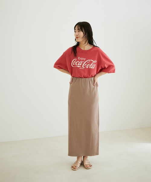 【サステナブル】【洗える】[ご好評につき新色追加！]オーガニックコットンロングタイトスカート