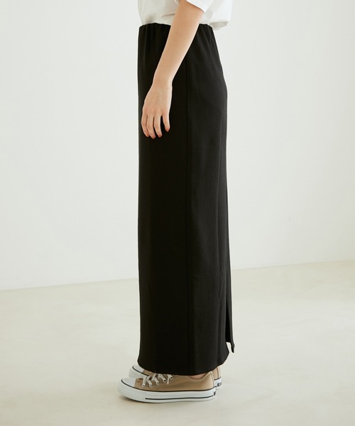 【サステナブル】【洗える】[ご好評につき新色追加！]オーガニックコットンロングタイトスカート