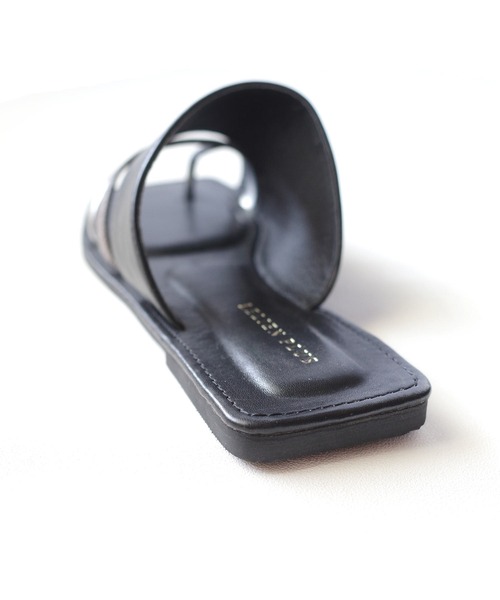 AmiAmi（アミアミ）の「スクエアトゥトリプルラインサンダル（サンダル・レディース・ブラック/ブラウン/イエロー/アイボリー・LL/S/M/L）」の19枚目の写真