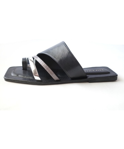 AmiAmi（アミアミ）の「スクエアトゥトリプルラインサンダル（サンダル・レディース・ブラック/ブラウン/イエロー/アイボリー・LL/S/M/L）」の22枚目の写真