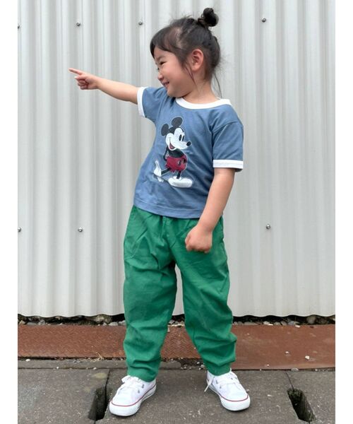 Ungrid（アングリッド）の「Kids MickeyロゴリンガーTee（Tシャツ/カットソー・キッズ・オフホワイト/ネイビー・100/120）」の15枚目の写真