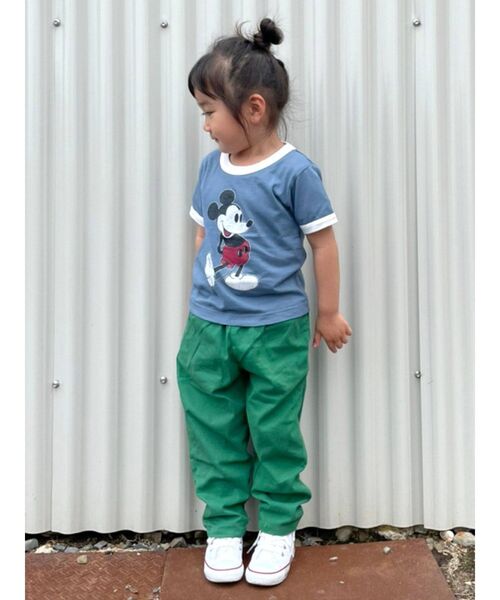 Ungrid（アングリッド）の「Kids MickeyロゴリンガーTee（Tシャツ/カットソー・キッズ・オフホワイト/ネイビー・100/120）」の13枚目の写真