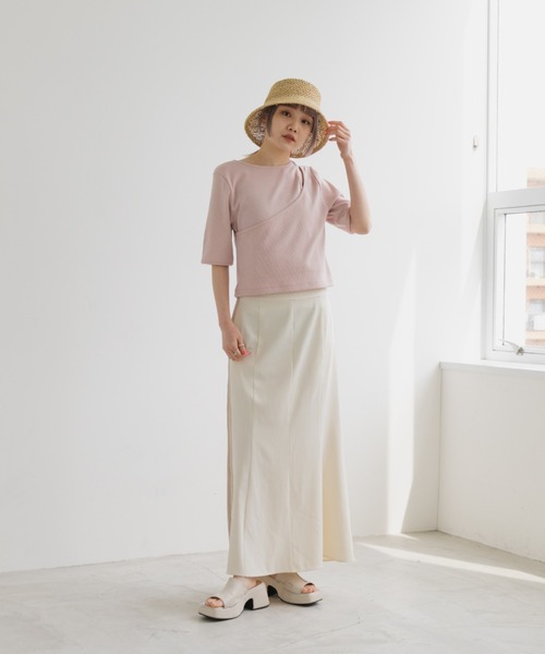 Kastane(カスタネ)の「カットアウトTee(Tシャツ/カットソー・レディース・ブラック/ピンク/グリーン/オフホワイト・FREE)」の20枚目の写真