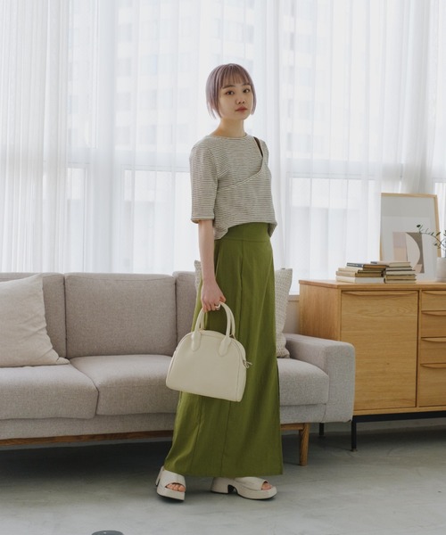 Kastane(カスタネ)の「カットアウトTee(Tシャツ/カットソー・レディース・ブラック/ピンク/グリーン/オフホワイト・FREE)」の14枚目の写真