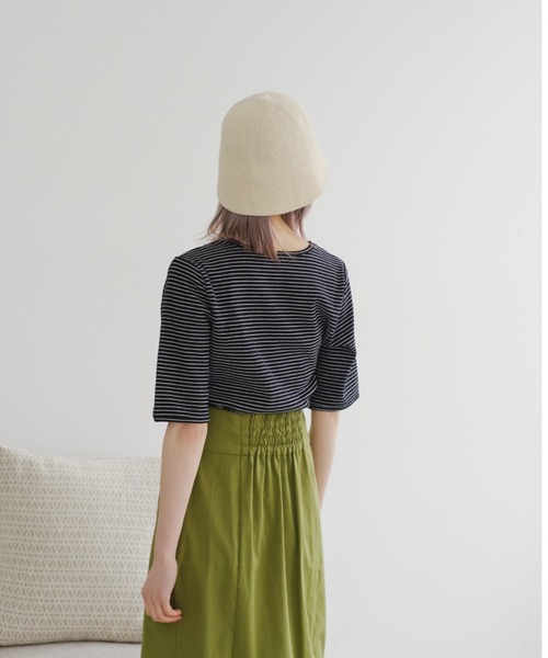 Kastane(カスタネ)の「カットアウトTee(Tシャツ/カットソー・レディース・ブラック/ピンク/グリーン/オフホワイト・FREE)」の18枚目の写真