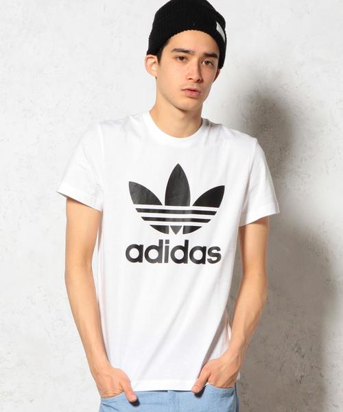 adidas（アディダス）の「[アディダス]　ADIDAS ADI TREFOIL Tシャツ（Tシャツ/カットソー・メンズ・ホワイト/ブラック・MEDIUM/LARGE/SMALL）」の2枚目の写真