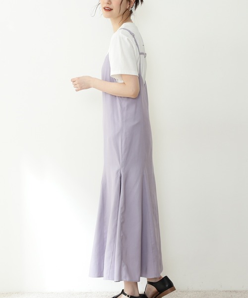 N.(N. Natural Beauty Basic)(エヌエヌナチュラルビューティーベーシック)の「◆マーメイドキャミワンピース(ワンピース・レディース・ブラック/パープル/ドット・MEDIUM)」の9枚目の写真