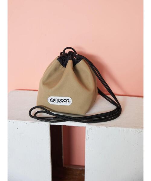 OUTDOOR PRODUCTS(アウトドアプロダクツ)の「OUTDOOR PRODUCTS EX 巾着BAG(ショルダーバッグ・レディース・ブラック/ベージュ/レオパード・FREE)」の8枚目の写真
