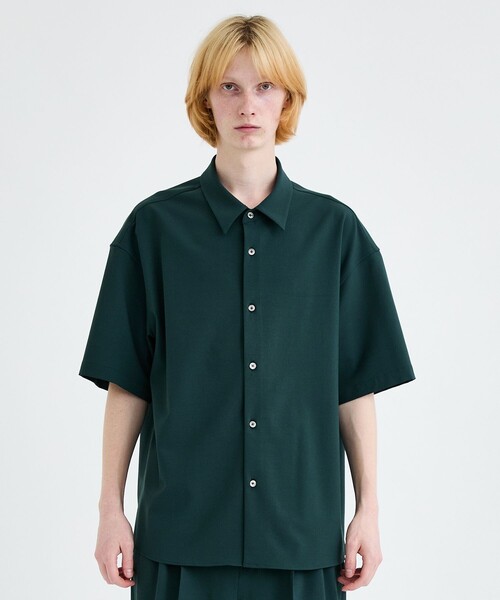 city(シティ)の「WOOL SHORT SLEEVE SHIRTS(シャツ/ブラウス・メンズ・ブラック/グリーン・1/2/3)」の5枚目の写真