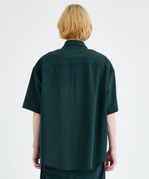 city(シティ)の「WOOL SHORT SLEEVE SHIRTS(シャツ/ブラウス・メンズ・ブラック/グリーン・1/2/3)」の7枚目の写真
