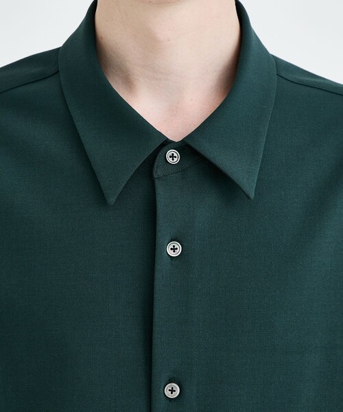 city(シティ)の「WOOL SHORT SLEEVE SHIRTS(シャツ/ブラウス・メンズ・ブラック/グリーン・1/2/3)」の8枚目の写真