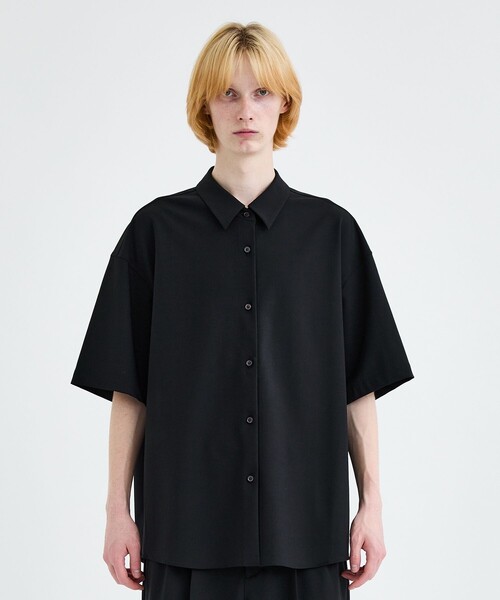 city(シティ)の「WOOL SHORT SLEEVE SHIRTS(シャツ/ブラウス・メンズ・ブラック/グリーン・1/2/3)」の12枚目の写真