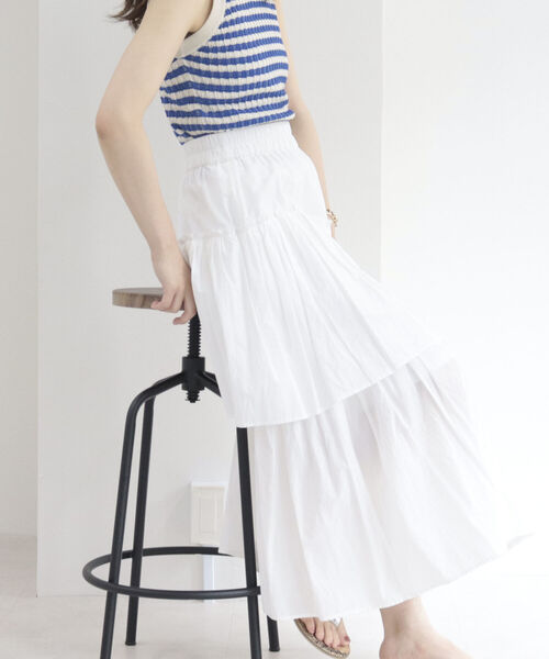 fredy emue（フレディエミュ）の「リンクスボーダー　アメリカンスリーブ　タンクトップ（タンクトップ・レディース・ブルー系その他/ベージュ系その他/グリーン系その他・38）」の11枚目の写真