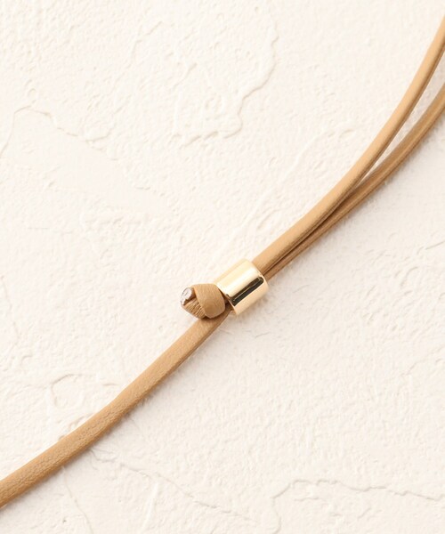 SHOO・LA・RUE（シューラルー）の「◆マットリングヒモネックレス（ネックレス・レディース・ダークブラウン/ダークグレー/ライトベージュ・00）」の5枚目の写真