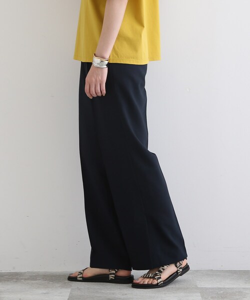 ✨新品✨INDIVI フロントスリットパンツ INDIVI（インディヴィ）の「◇【洗える/UVケア/SETUP可能】裾