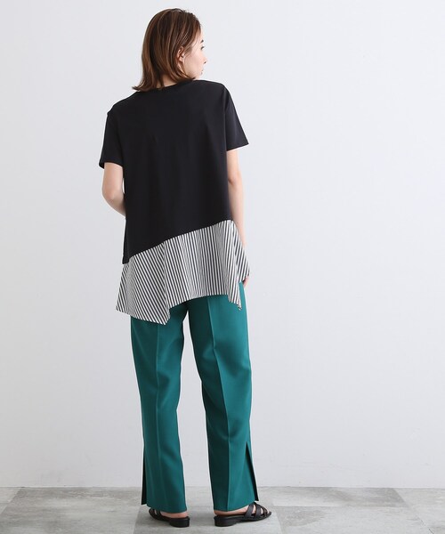 INDIVI（インディヴィ）の「◆【洗える/UVケア/SETUP可能】裾スリットセミワイドパンツ（その他パンツ・レディース・チャコールグレー/ダークグリーン/ネイビー・03/05/12/13/15 /17/34/36/38/40/42/19）」の11枚目の写真