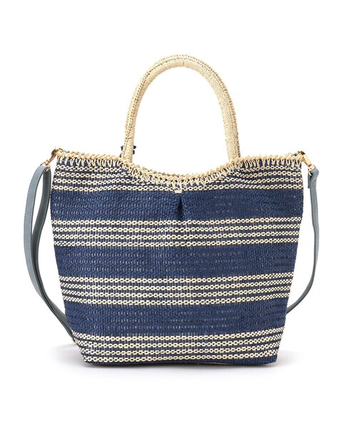 SHOO・LA・RUE（シューラルー）の「◆タックボーダーペーパートート（トートバッグ・レディース・ブラウン系その他4/ピンク系7/ブルー系2・00）」の7枚目の写真