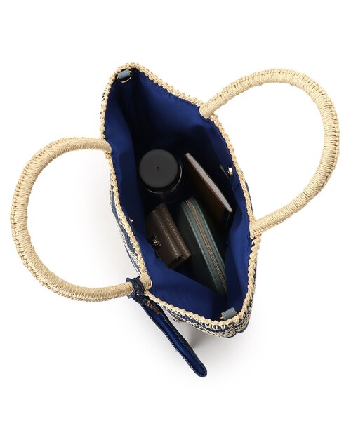 SHOO・LA・RUE（シューラルー）の「◆タックボーダーペーパートート（トートバッグ・レディース・ブラウン系その他4/ピンク系7/ブルー系2・00）」の12枚目の写真