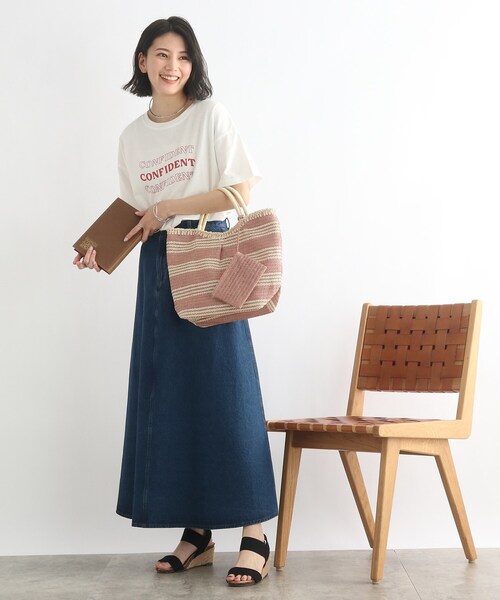 SHOO・LA・RUE（シューラルー）の「◆タックボーダーペーパートート（トートバッグ・レディース・ブラウン系その他4/ピンク系7/ブルー系2・00）」の18枚目の写真