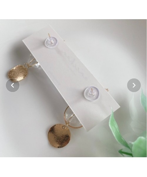 tone（トーン）の「【amechan】ビーズフラワー×　満月（ピアス）(MA)（ピアス（両耳用）・レディース・クリア/グレー/ボルドー/ブラウン/ブルー/レッド/グリーン/ピンク・FREE）」の11枚目の写真