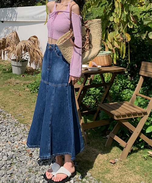 meJane（ミージェーン）の「デニムマーメイドロングスカート（デニム