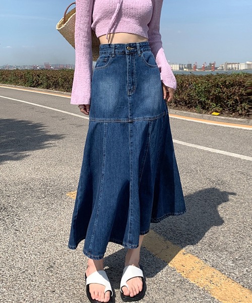 meJane（ミージェーン）の「デニムマーメイドロングスカート（デニム