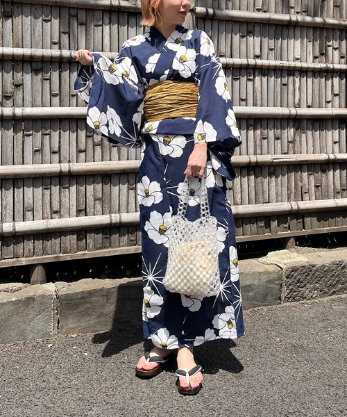 CAPRICIEUX LE'MAGE(カプリシューレマージュ)の「ゆかた3点SET〈ゆかた/兵児帯/下駄〉(浴衣・レディース・ホワイト/ネイビー・FREE)」の21枚目の写真