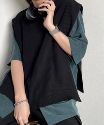 y/m by れぽすけ | サイドベルトプリーツベスト(ベスト)