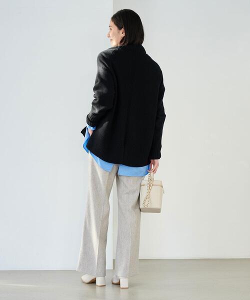 green label relaxing(グリーンレーベルリラクシング)の「【矢野未希子さん着用】リサイクルウール ツイード パンツ(その他パンツ・レディース・ベージュ/ナチュラル・40/38/36/34)」の4枚目の写真