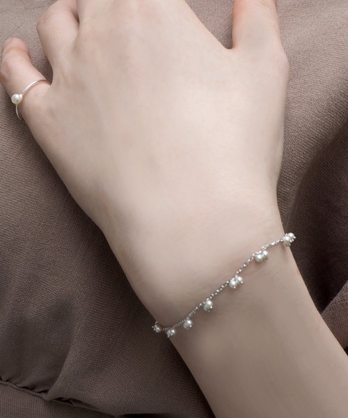 Jenny BY IMMANOEL(ジェニーバイイマノエル)の「silver925 パールチェーンブレス(ブレスレット・レディース・シルバー/ゴールド/ピンクゴールド・FREE)」の2枚目の写真