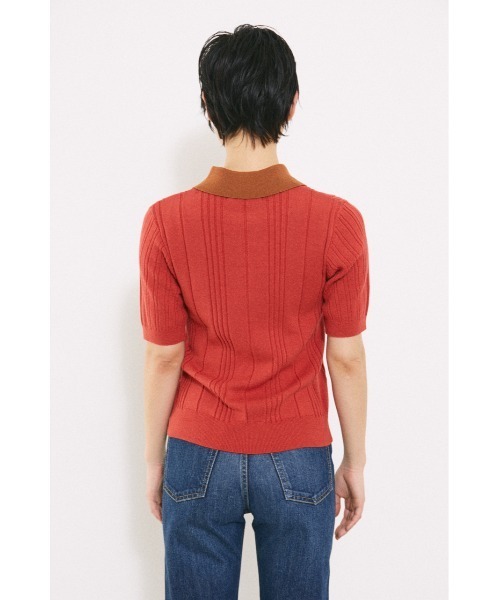 BLACK BY MOUSSY（ブラックバイマウジー）の「bicolor tops（バイカラートップス）（ニット/セーター・レディース・ネイビー/レッド・FREE）」の7枚目の写真