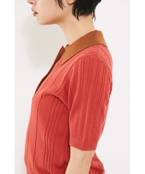 BLACK BY MOUSSY（ブラックバイマウジー）の「bicolor tops（バイカラートップス）（ニット/セーター・レディース・ネイビー/レッド・FREE）」の10枚目の写真