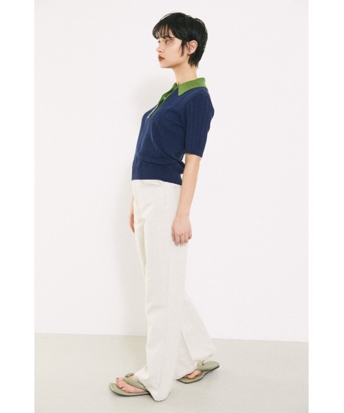 BLACK BY MOUSSY（ブラックバイマウジー）の「bicolor tops（バイカラートップス）（ニット/セーター・レディース・ネイビー/レッド・FREE）」の13枚目の写真